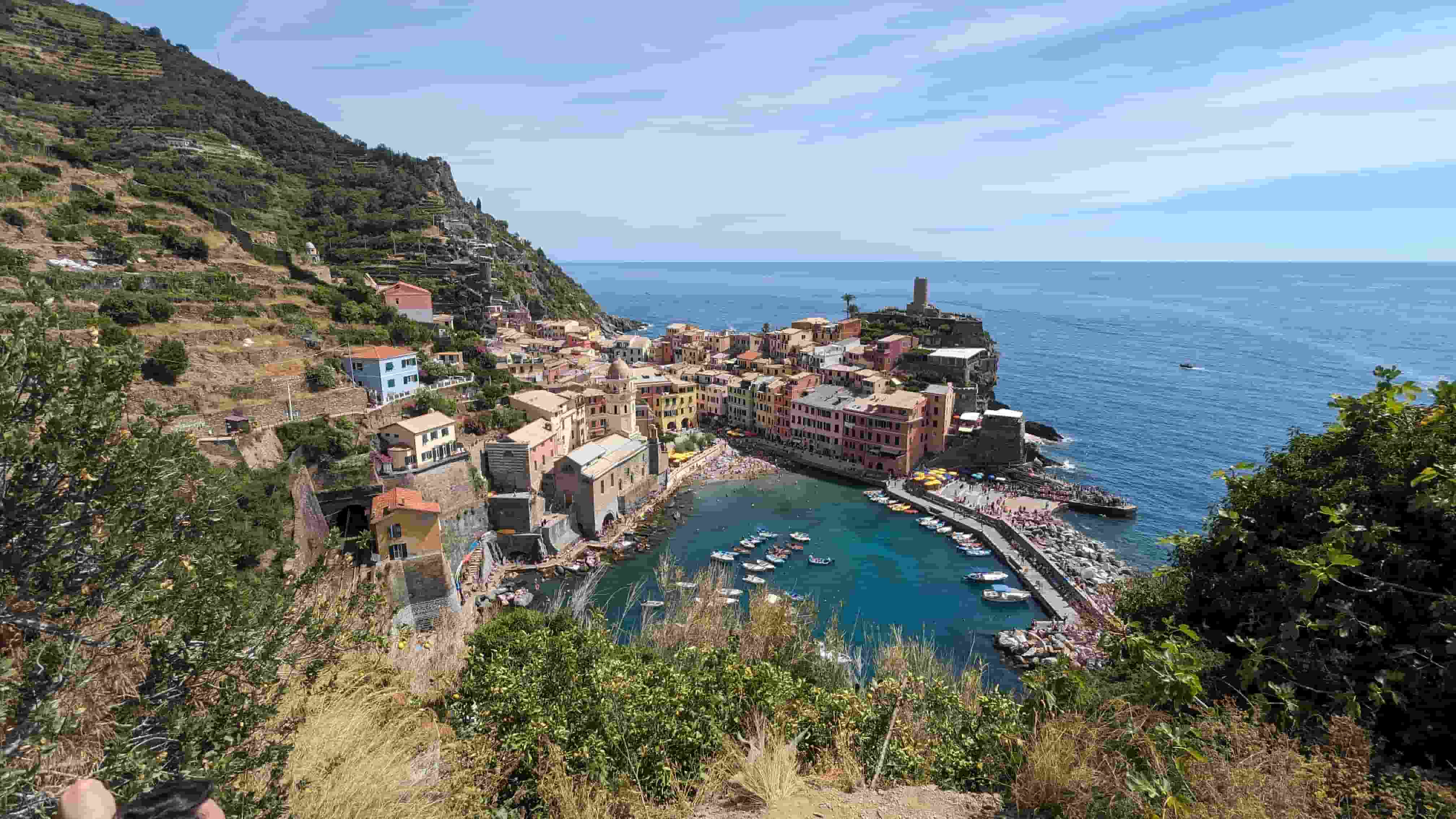 A picture of a village in Cinque Terre, Italy