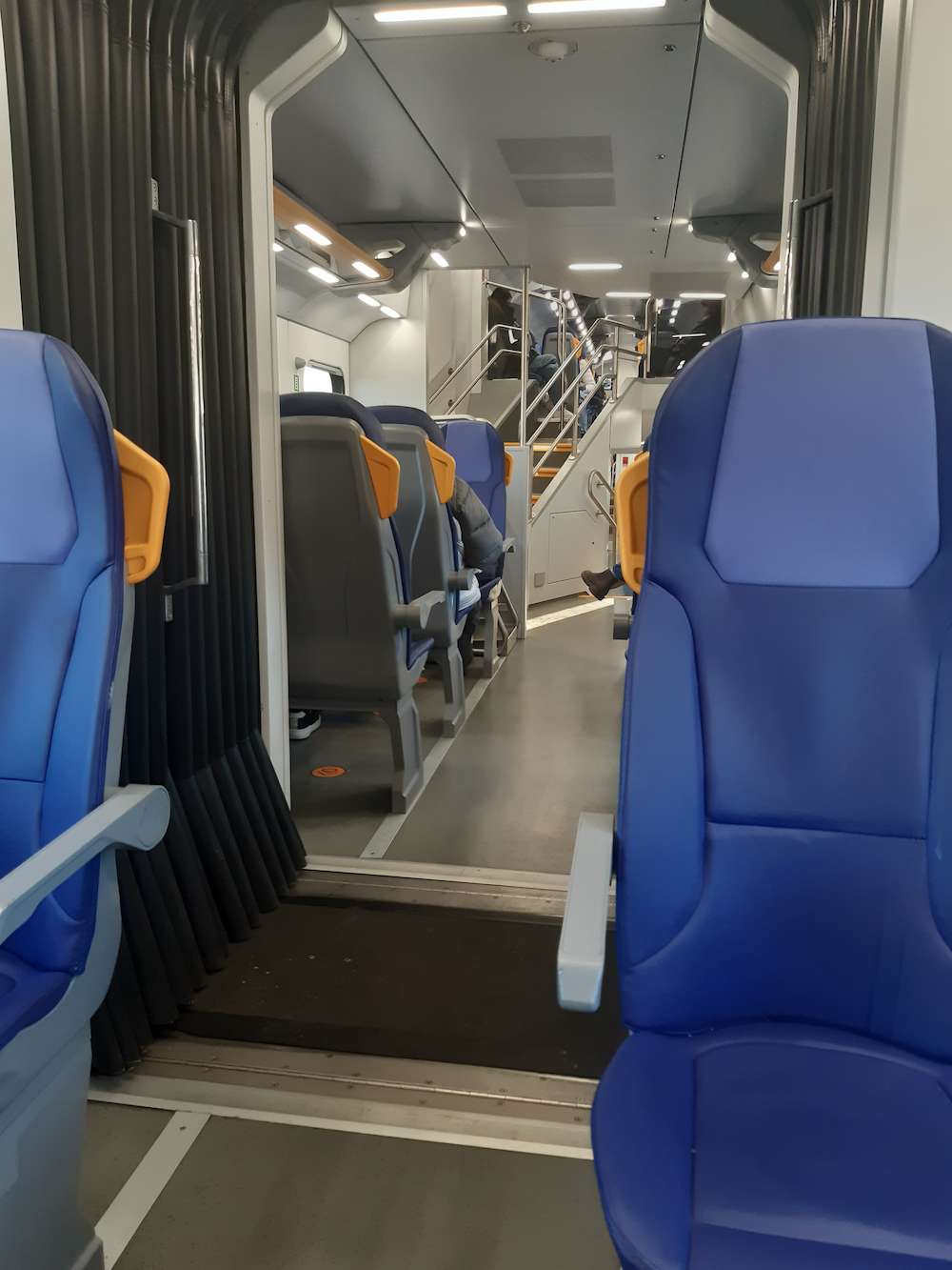 Clean interior of Trenitalia regional train