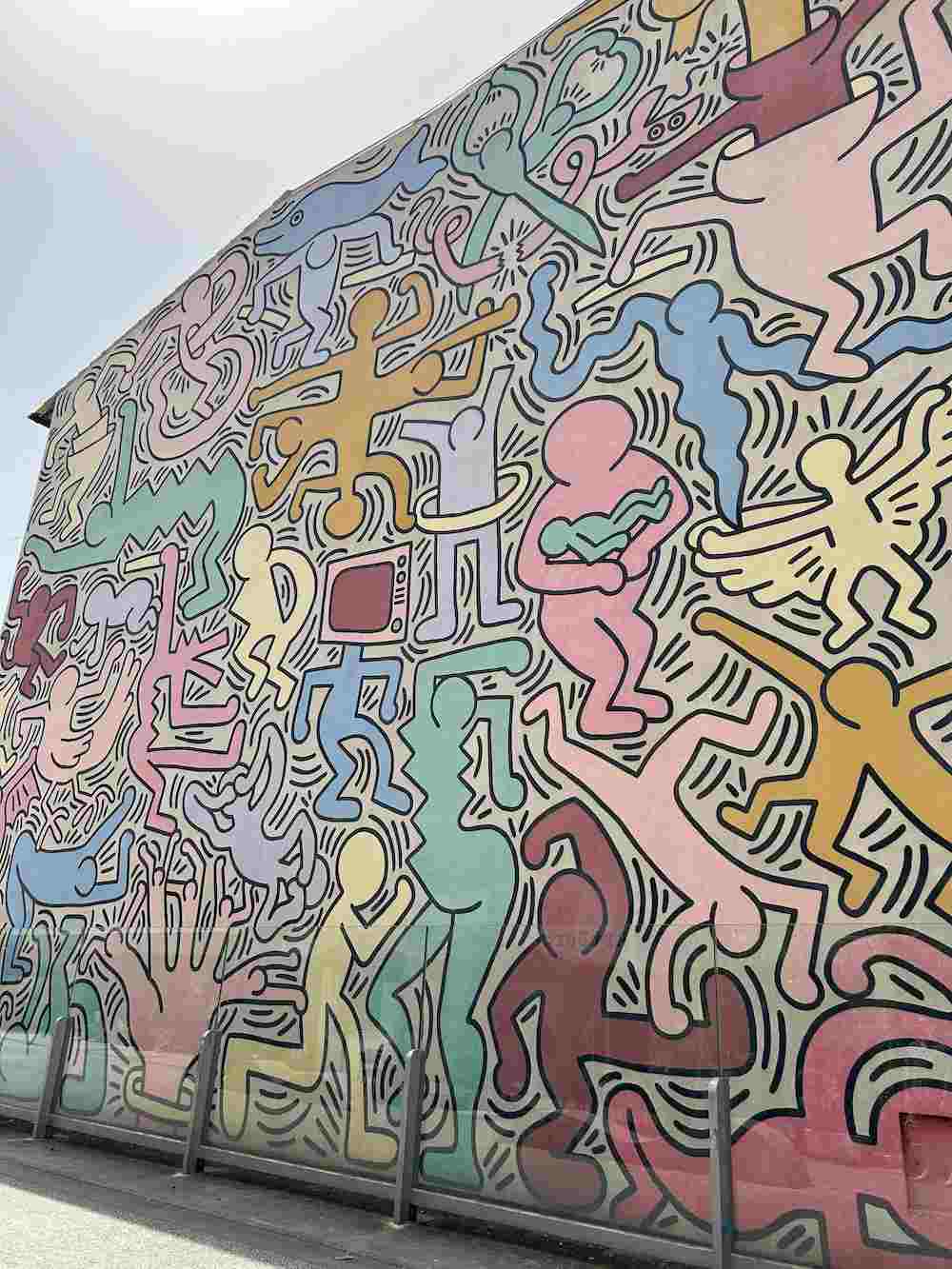 Keith Haring Tuttomondo mural in Pisa