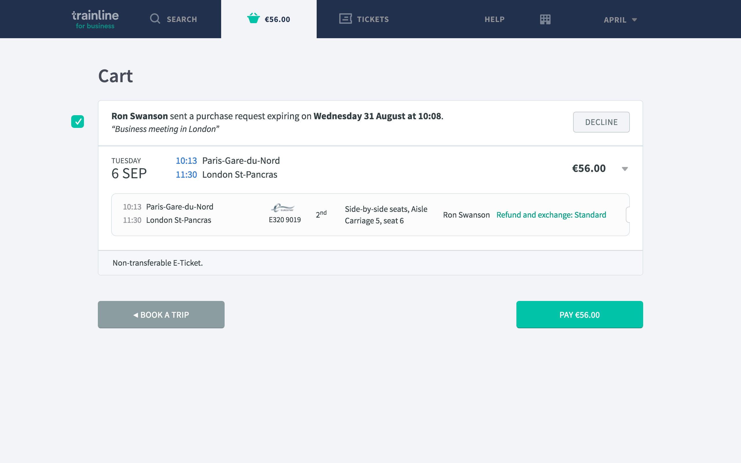 Approve or decline requests